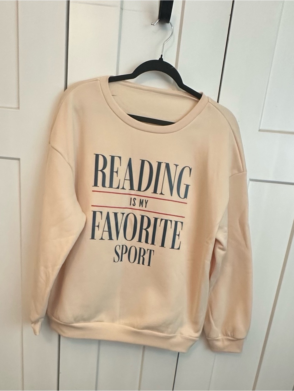 Cream 'Reading Is My Favorite Sport' Graphic Sweatshirt